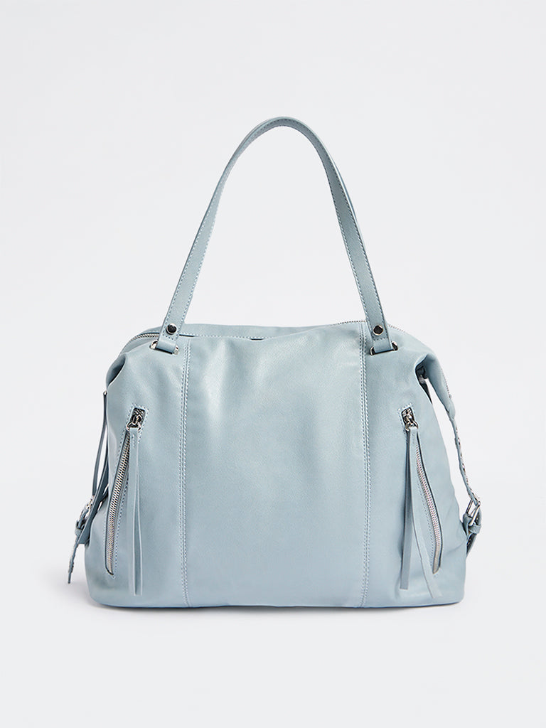 Westside Light Blue Satchel Bag