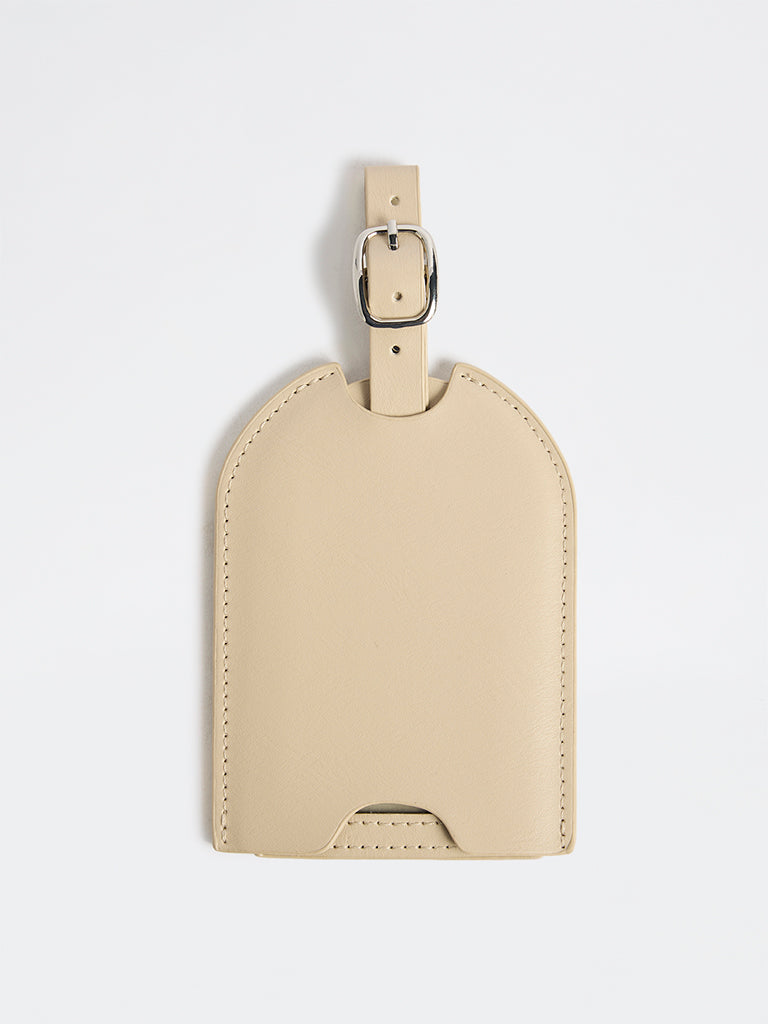 Westside Light Taupe Luggage Tag