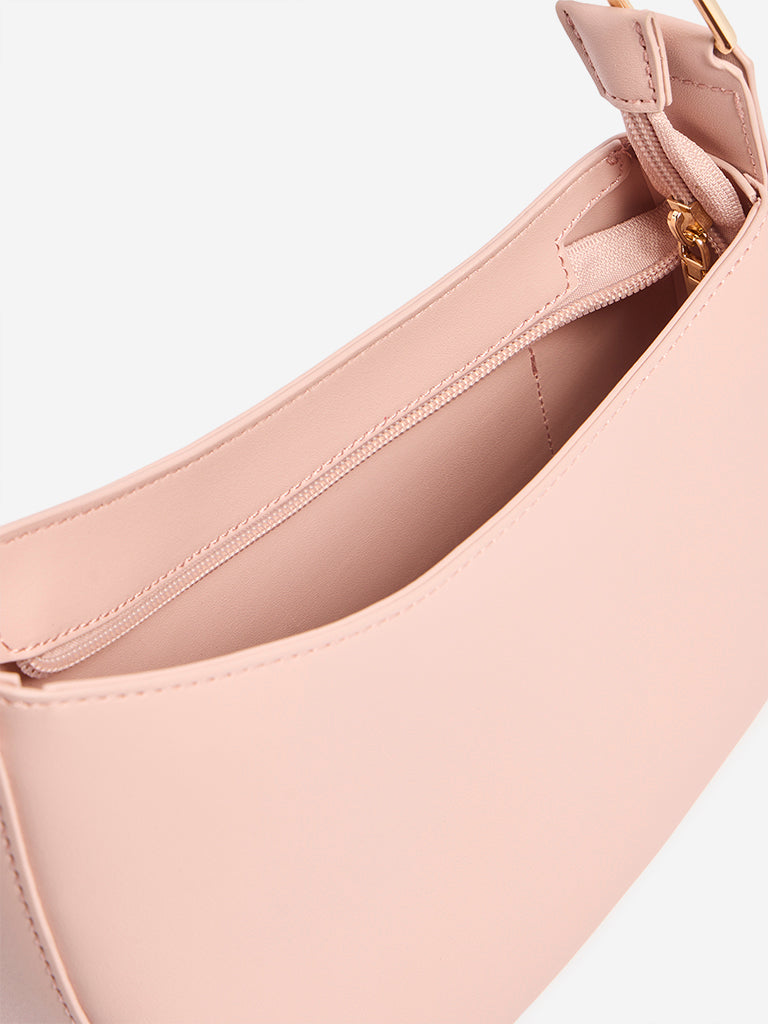 Westside Blush Pink Asymmetrical Shoulder Bag