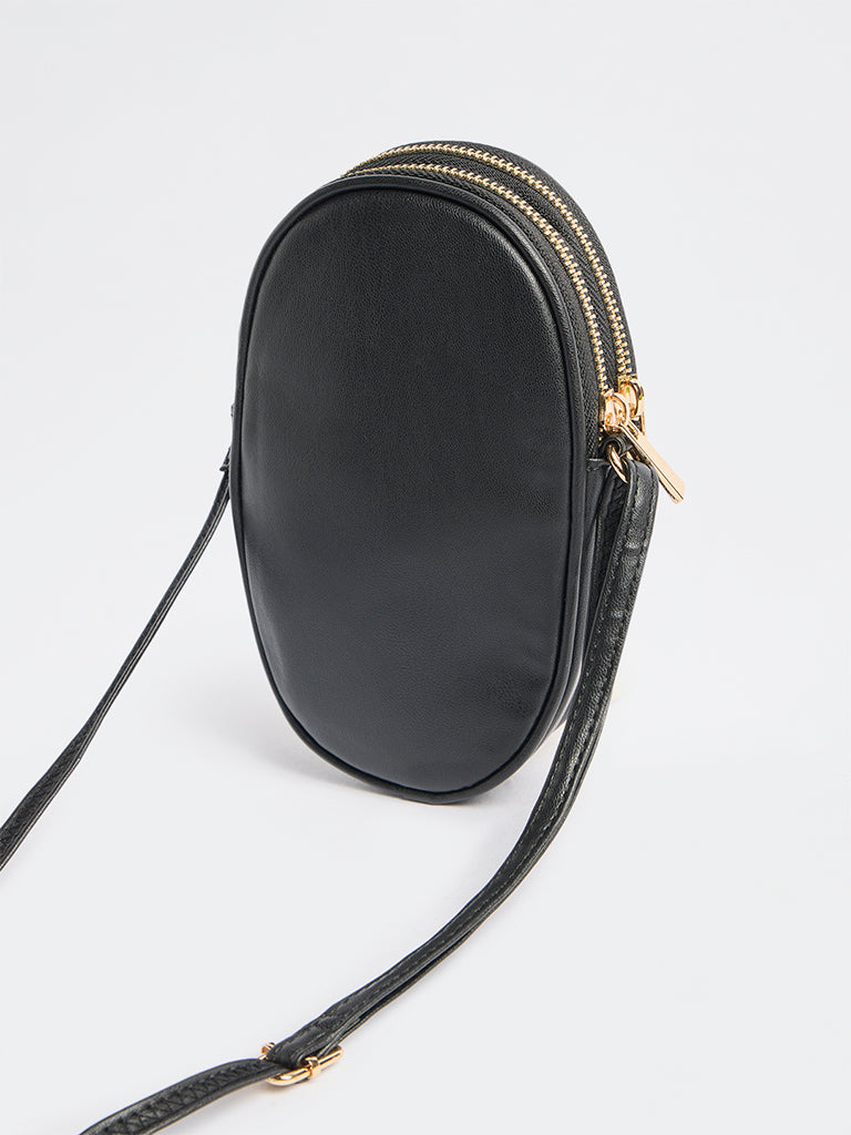 Westside Black Quilted Phone Sling Bag