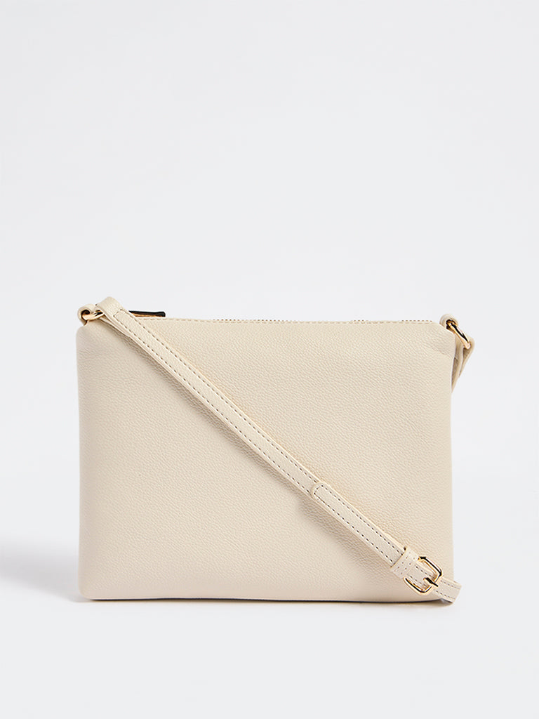 Westside Ivory Pouch with Sling Handle