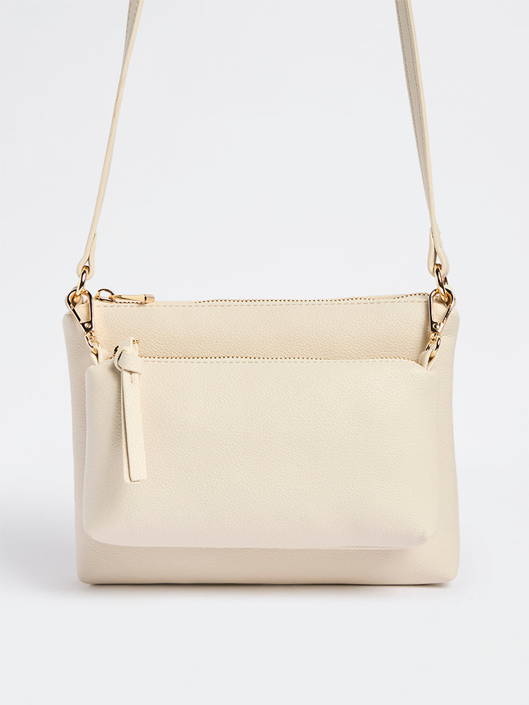 Westside Ivory Pouch with Sling Handle