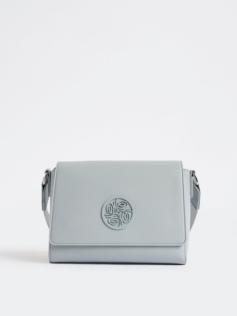 Westside Blue Embossed Sling Bag