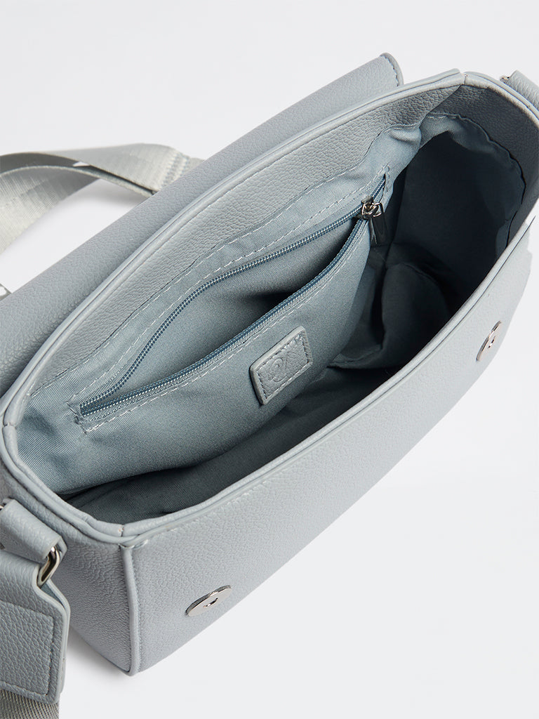 Westside Blue Embossed Sling Bag