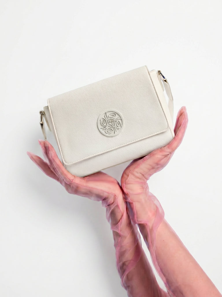 Westside White Embossed Sling Bag