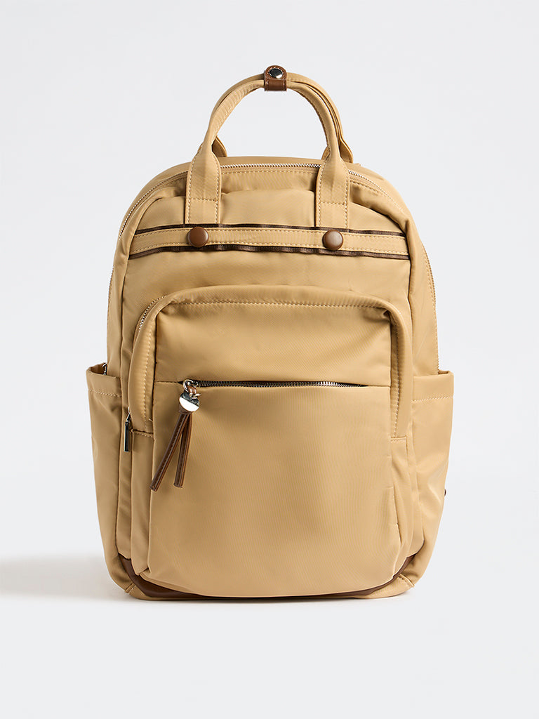 Westside Beige Travel Backpack