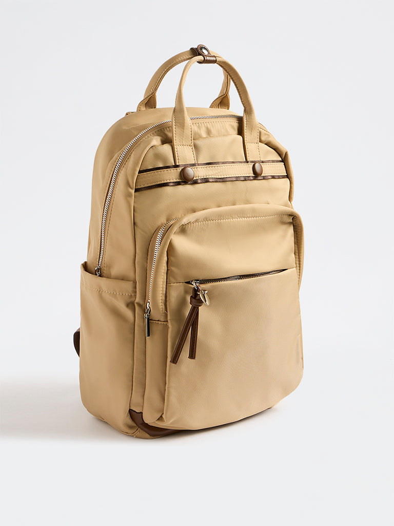 Westside Beige Travel Backpack