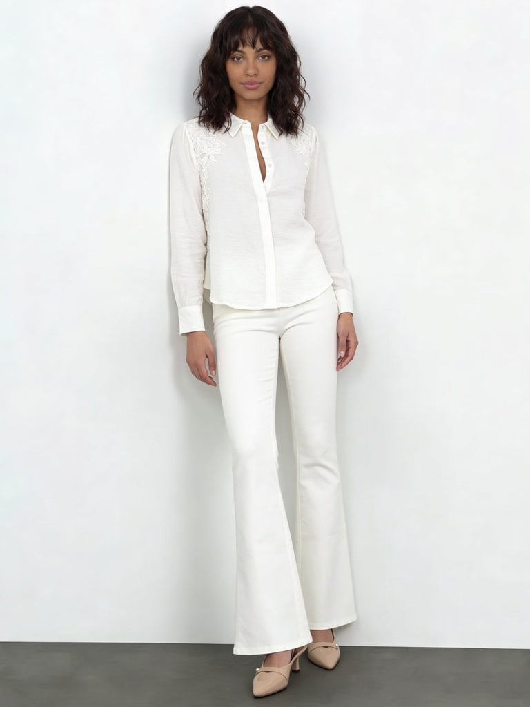 Wardrobe Ivory Lace Detailed Blouse