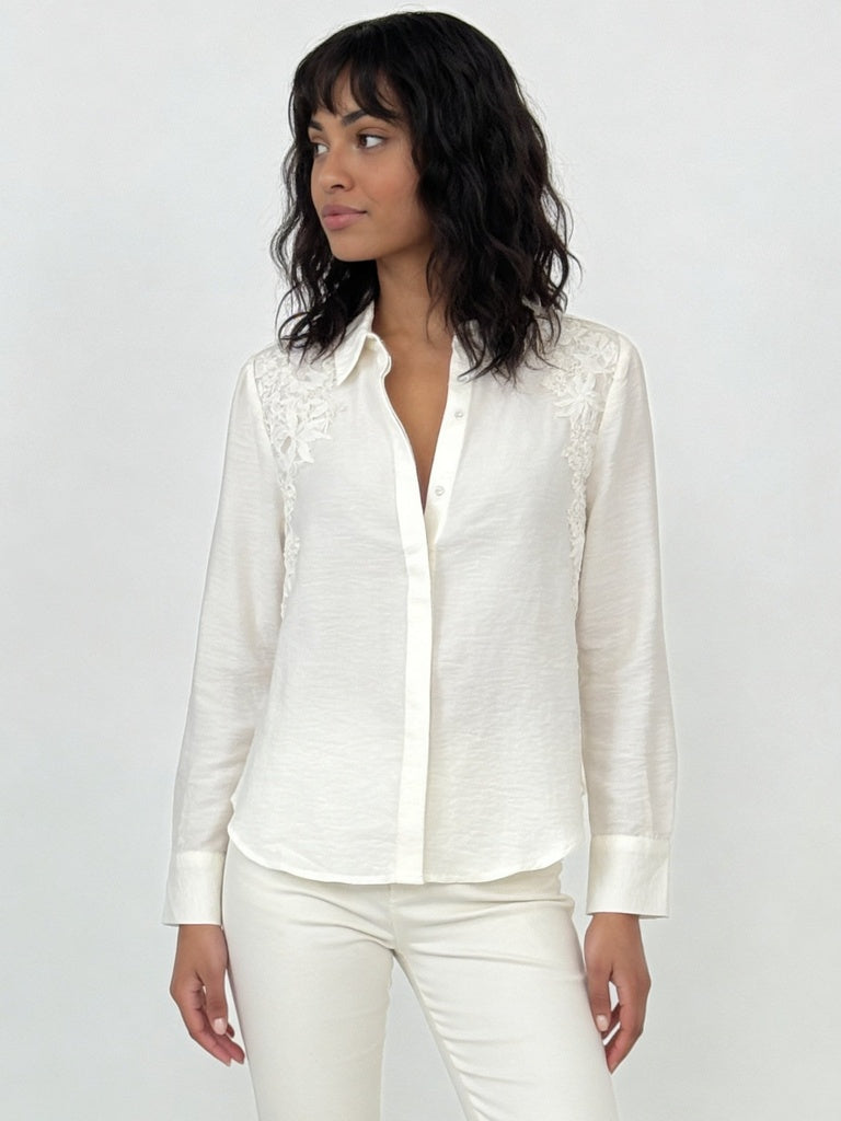 Wardrobe Ivory Lace Detailed Blouse