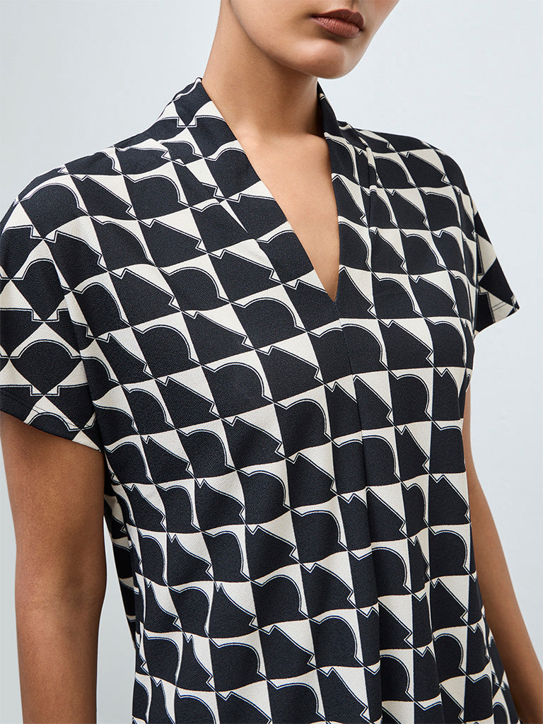 Wardrobe Black Printed Blouse