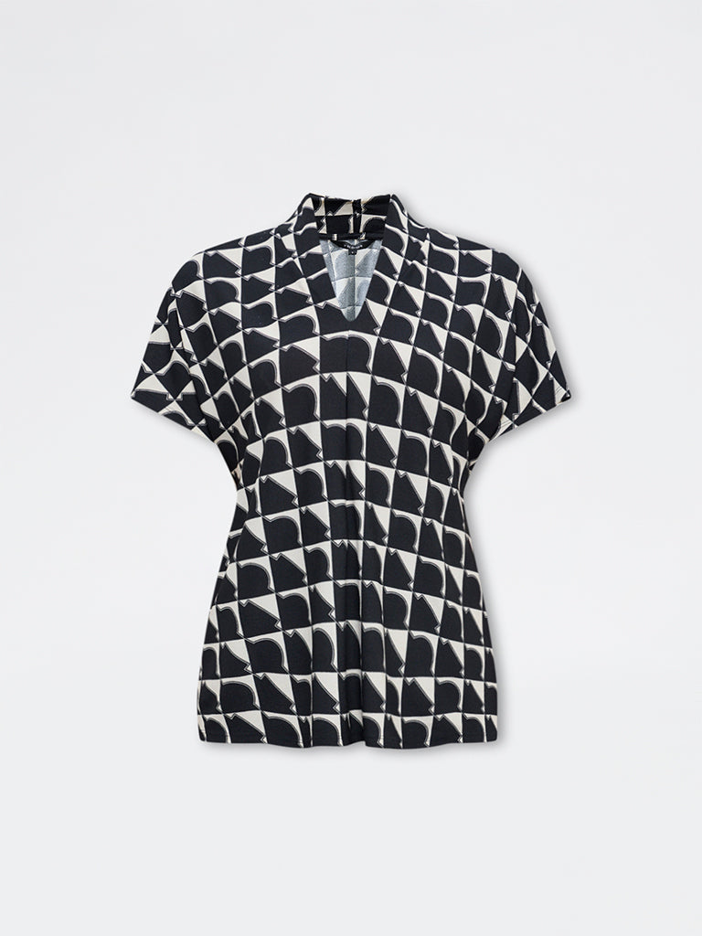 Wardrobe Black Printed Blouse