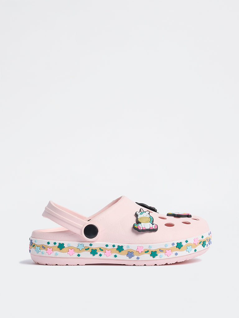 Yellow Pink Unicorn Themed Clogs