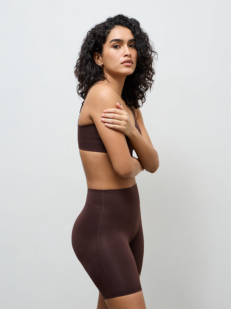 Wunderlove Dark Brown High-Rise Fygure Shaping Longpant