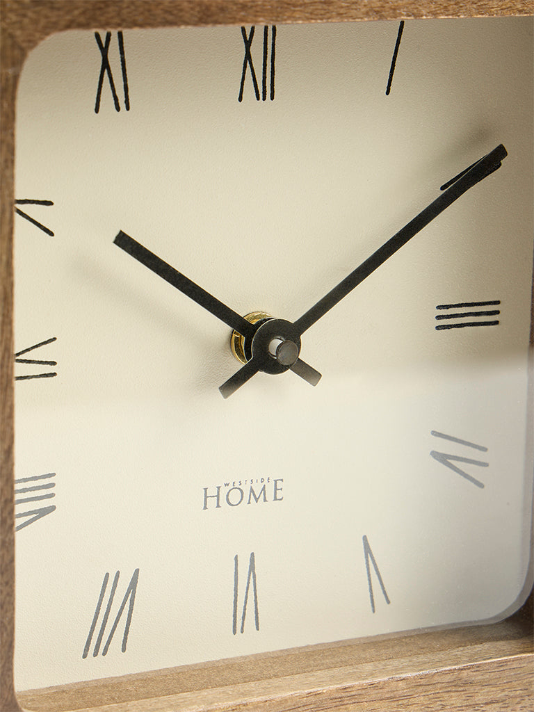 Westside Home Brown Square Table Clock