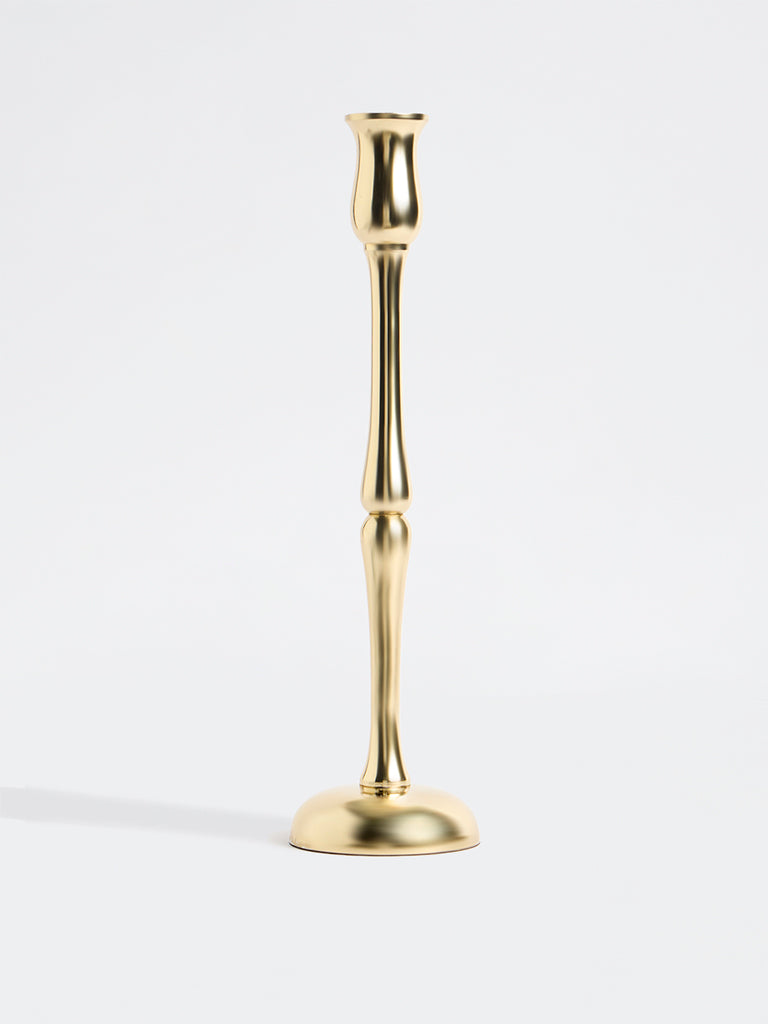 Westside Home Gold Tapered Candle Holder