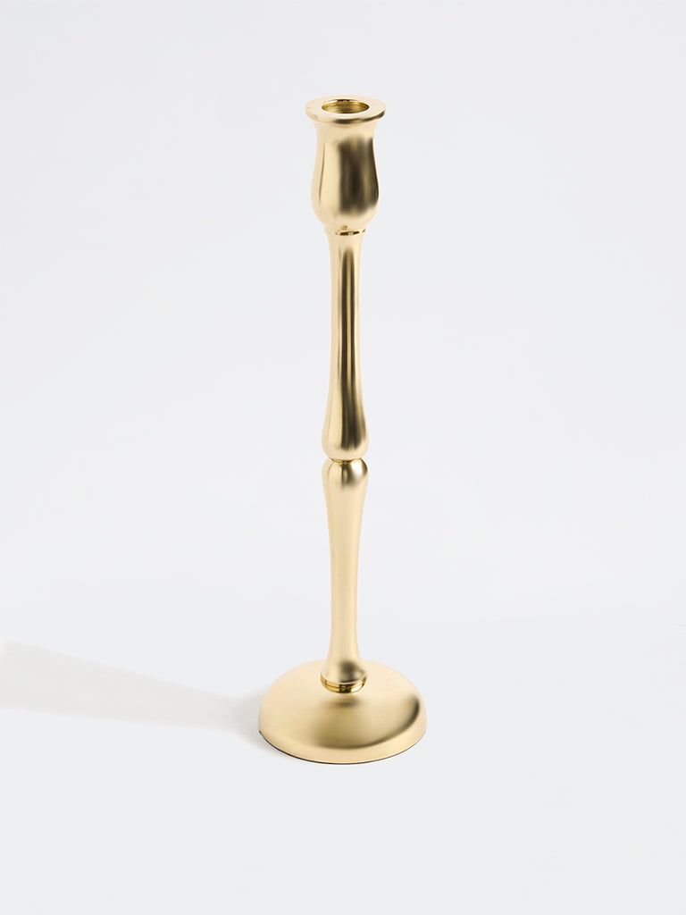 Westside Home Gold Tapered Candle Holder