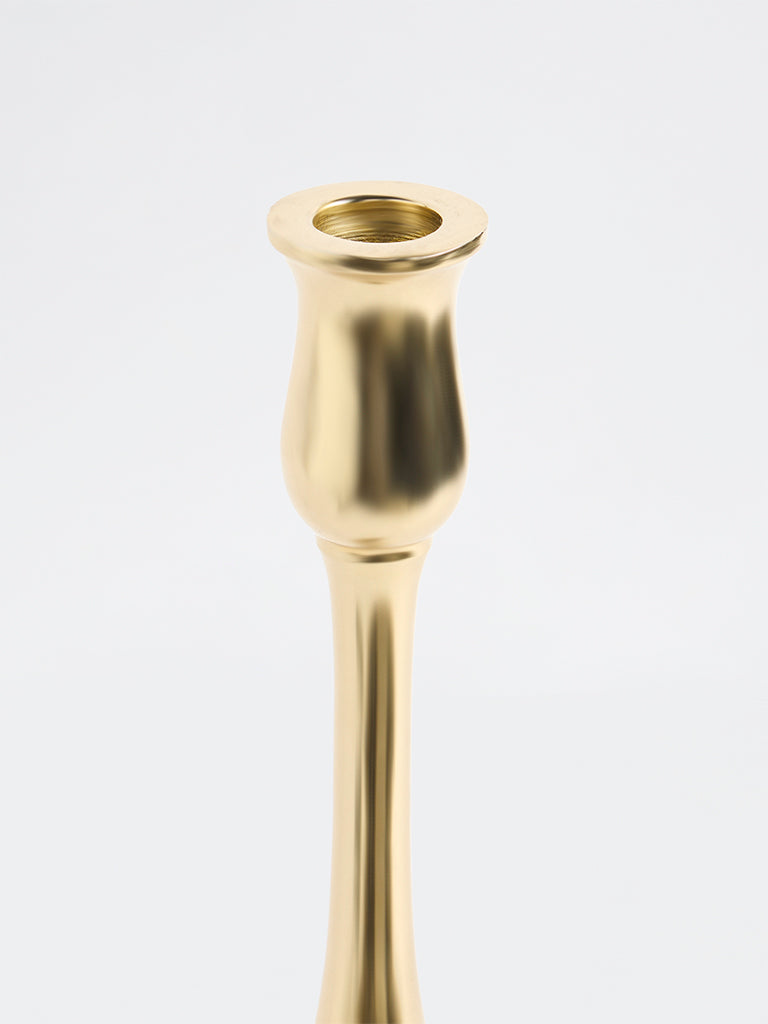 Westside Home Gold Tapered Candle Holder