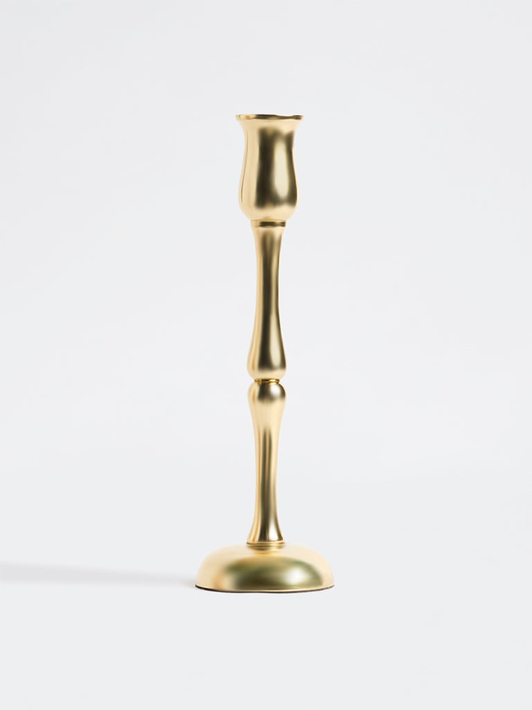 Westside Home Gold Tapered Candle Holder