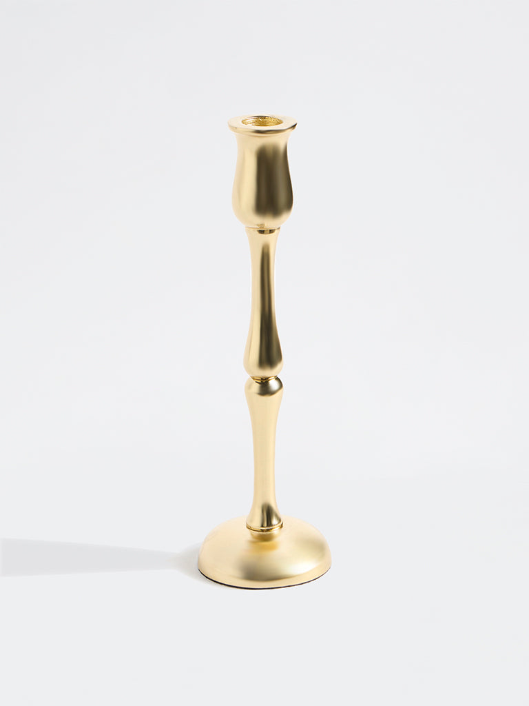 Westside Home Gold Tapered Candle Holder