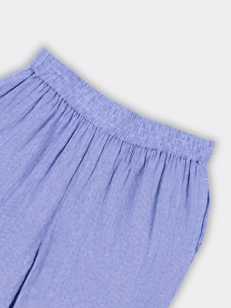 Diza Blue Checkered Pants
