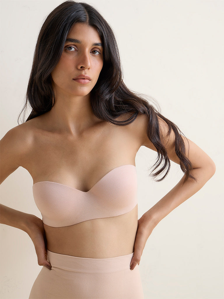 Wunderlove Beige Strapless Padded Bra