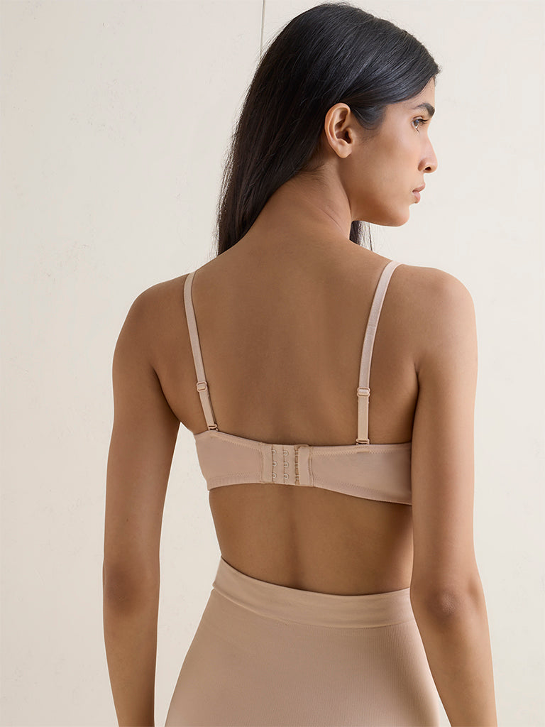 Wunderlove Beige Strapless Padded Bra