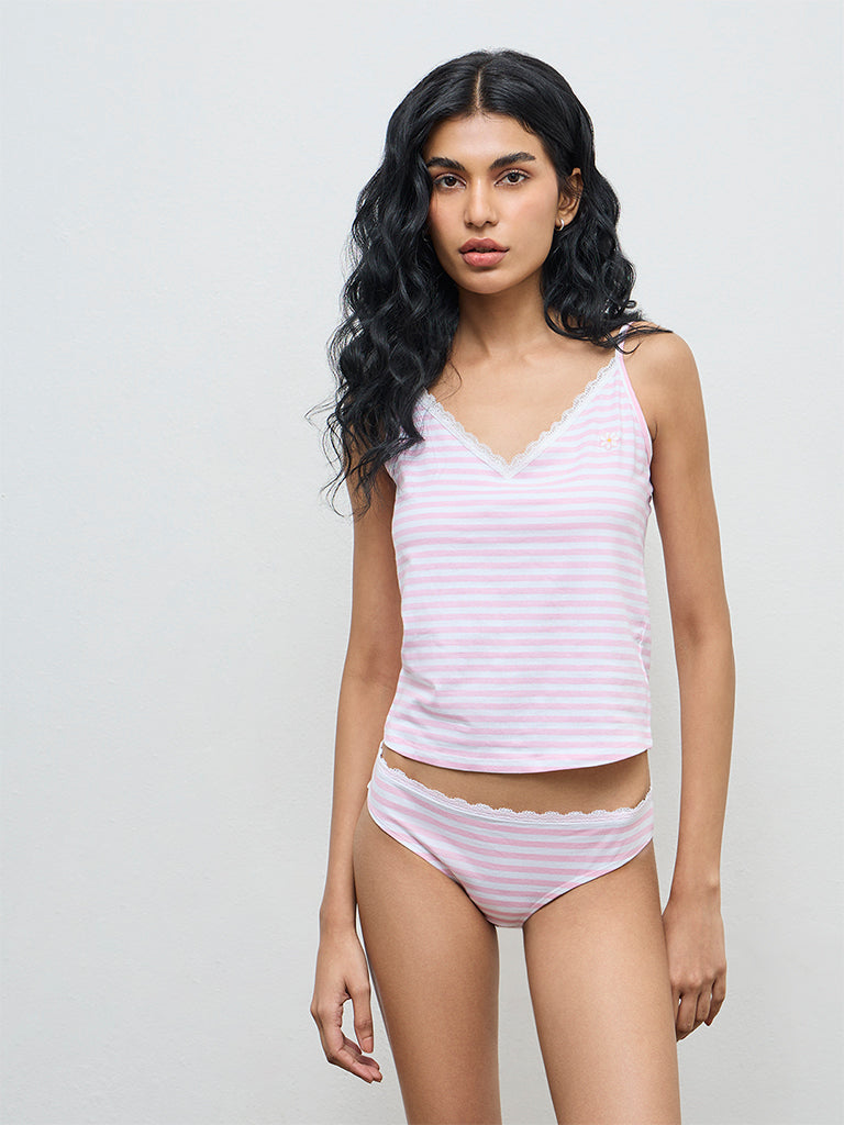 Superstar 2-Pack Striped Cotton-Blend Bikini Briefs