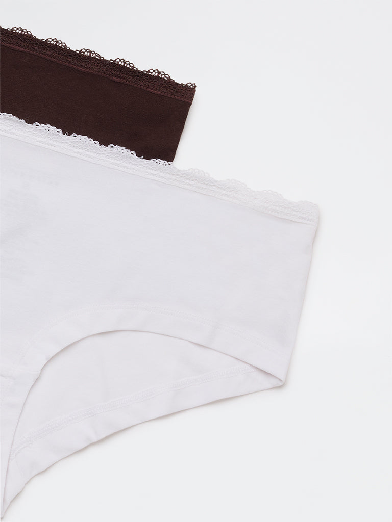 Superstar 2-Pack Solid Low-Rise Cotton-Blend Briefs