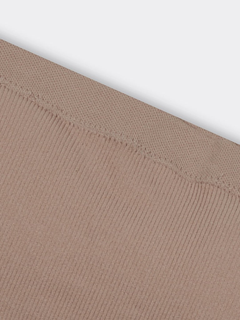 Superstar Beige Ribbed Seamfree Bandeau Bra