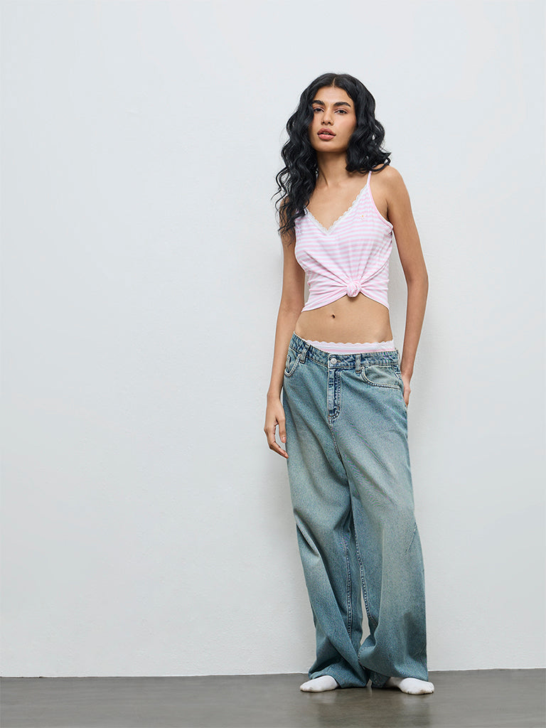 Superstar 2-Pack Striped Cotton-Blend Camisole