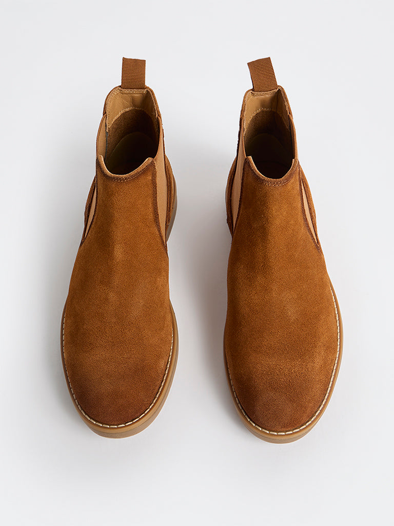 SOLEPLAY Brown Suede Chelsea Boots