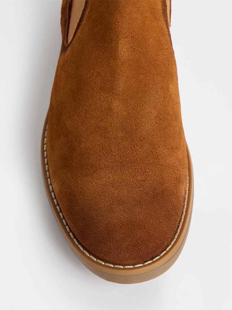SOLEPLAY Brown Suede Chelsea Boots