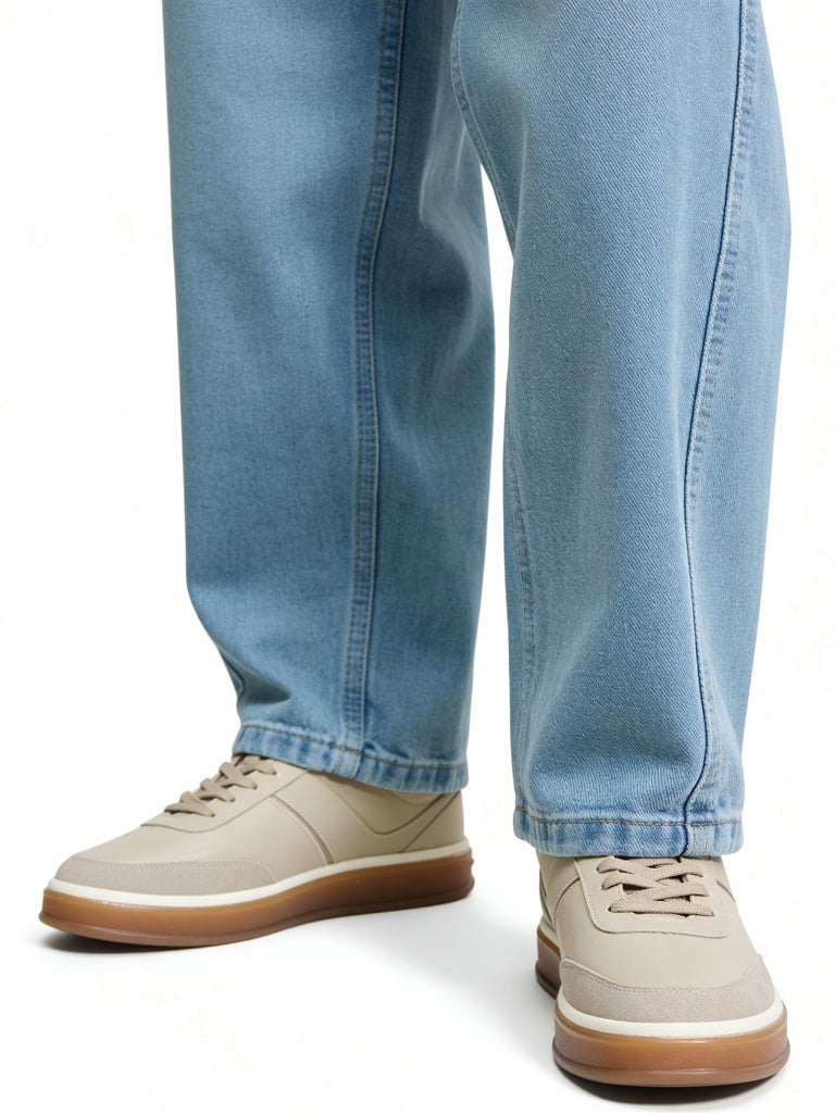SOLEPLAY Taupe Lace-Up Sneakers