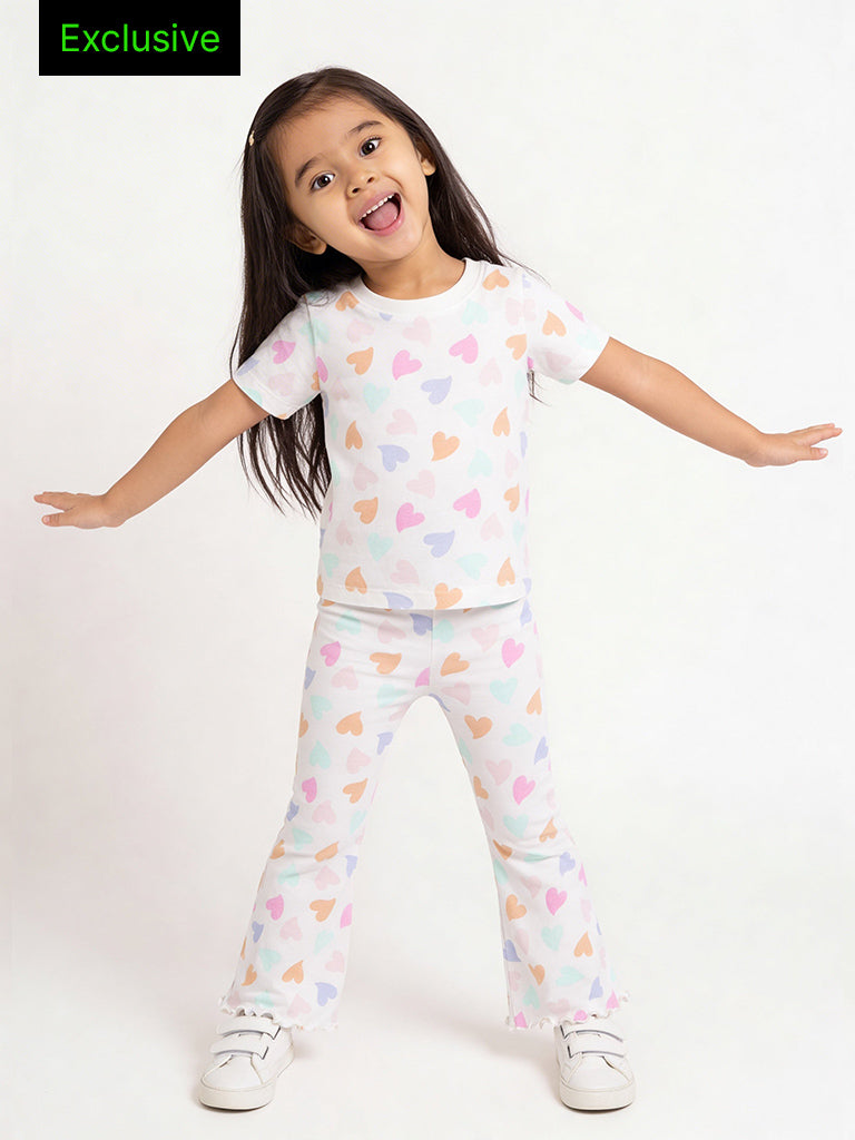 3-Pack HOP Kids Girls Multicolour Printed Cotton T-Shirts - Exclusive