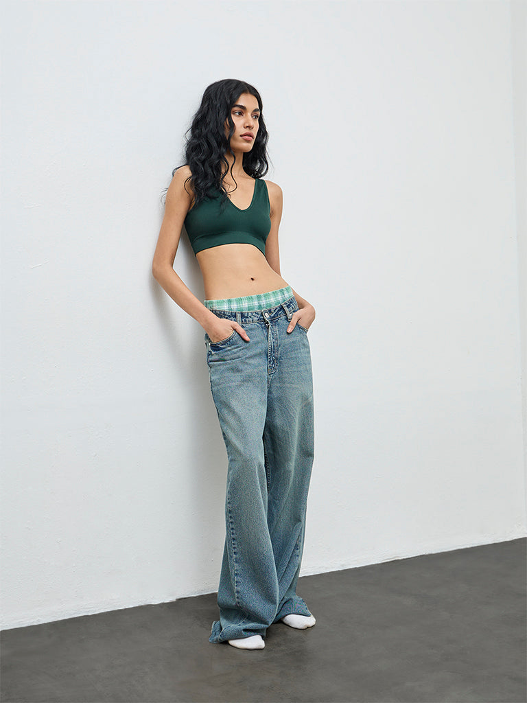 Superstar Green Seamfree Non-Padded Bra