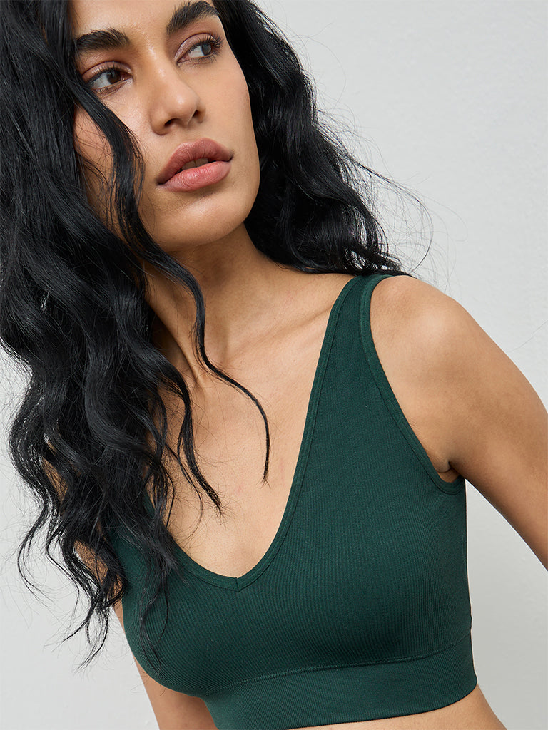 Superstar Green Seamfree Non-Padded Bra