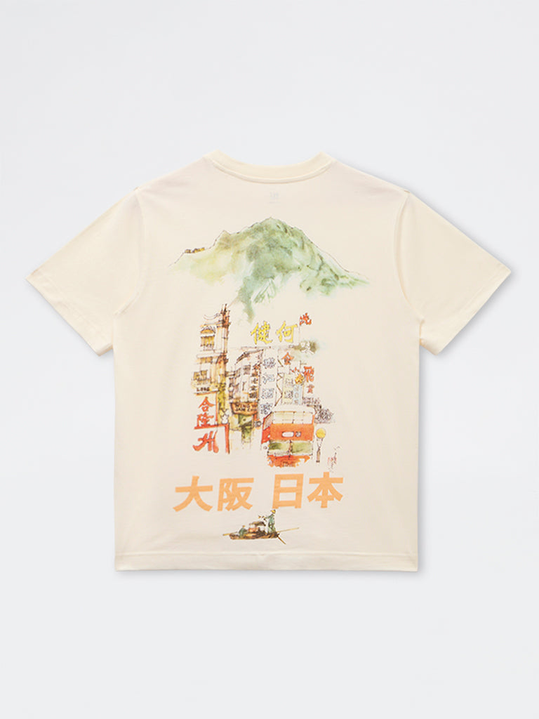 Boys Off-White Japanese-Inspired Cotton T-Shirt