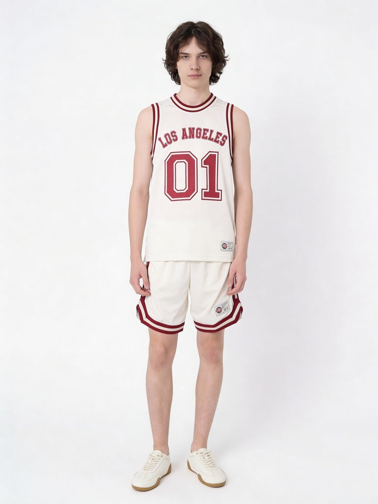 Boys Boys Off-White Printed Sleeveless T-Shirt