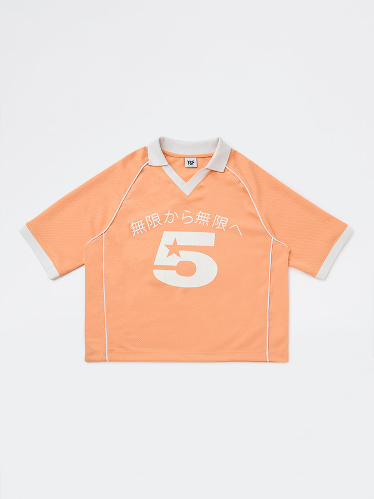 Boys Orange Numerical Printed T-Shirt
