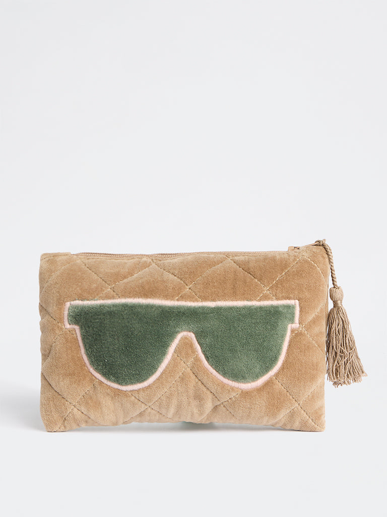 Westside Home Brown Sun Glass Design Pouch