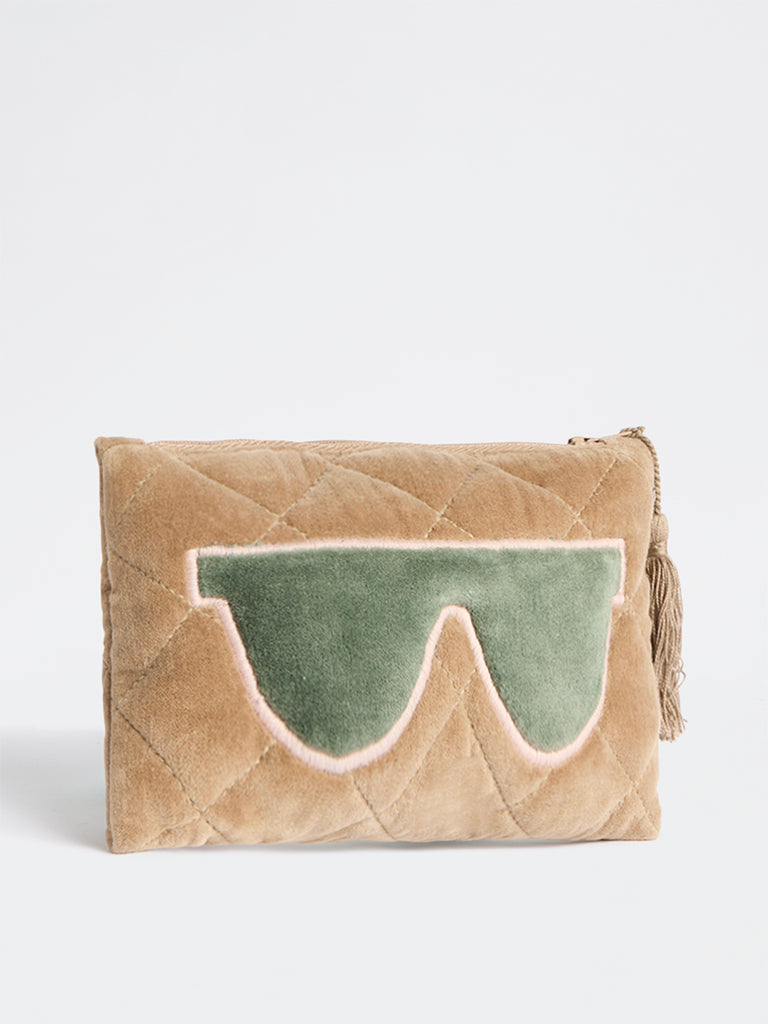 Westside Home Brown Sun Glass Design Pouch