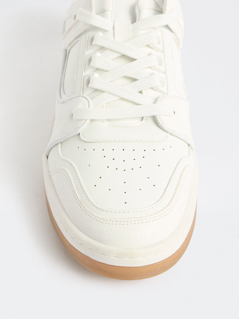 Buy SOLEPLAY White Perforated Lace-Up Sneakers from Westside