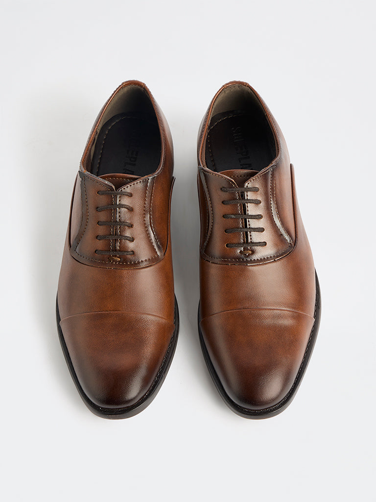 SOLEPLAY Tan Ombre Oxford Shoes