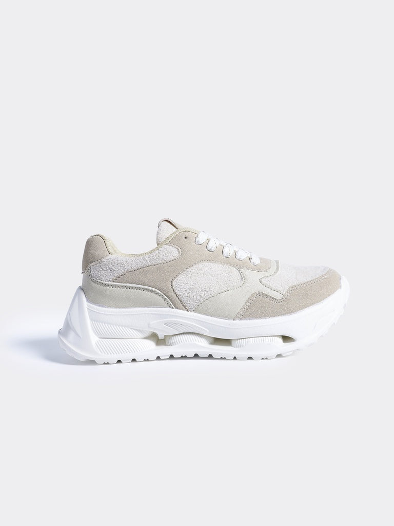 LUNA BLU Woman Ivory Texture Sneakers