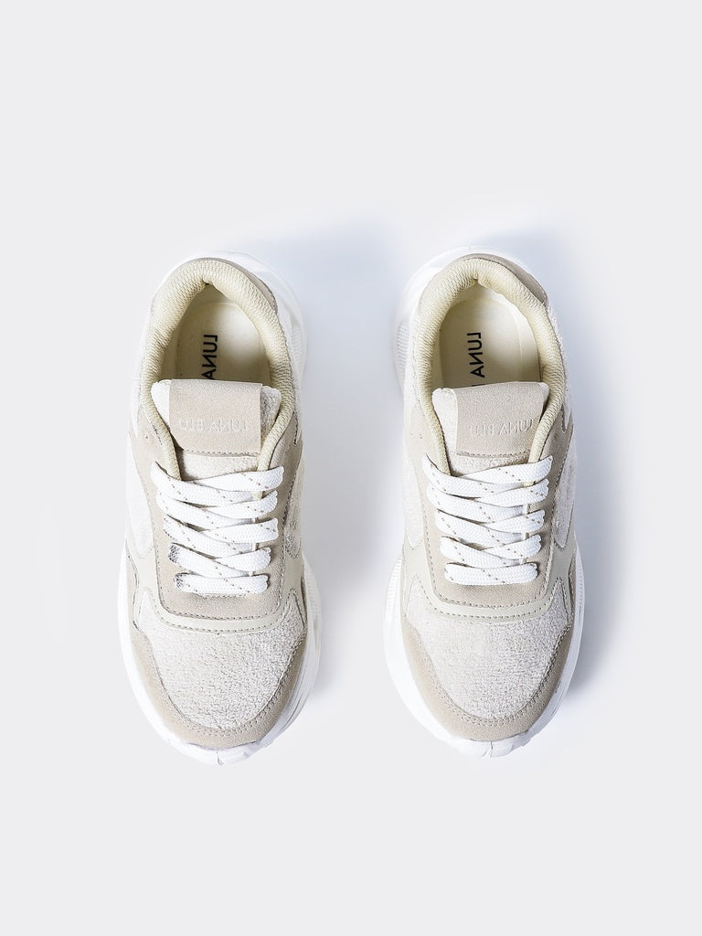 LUNA BLU Woman Ivory Texture Sneakers