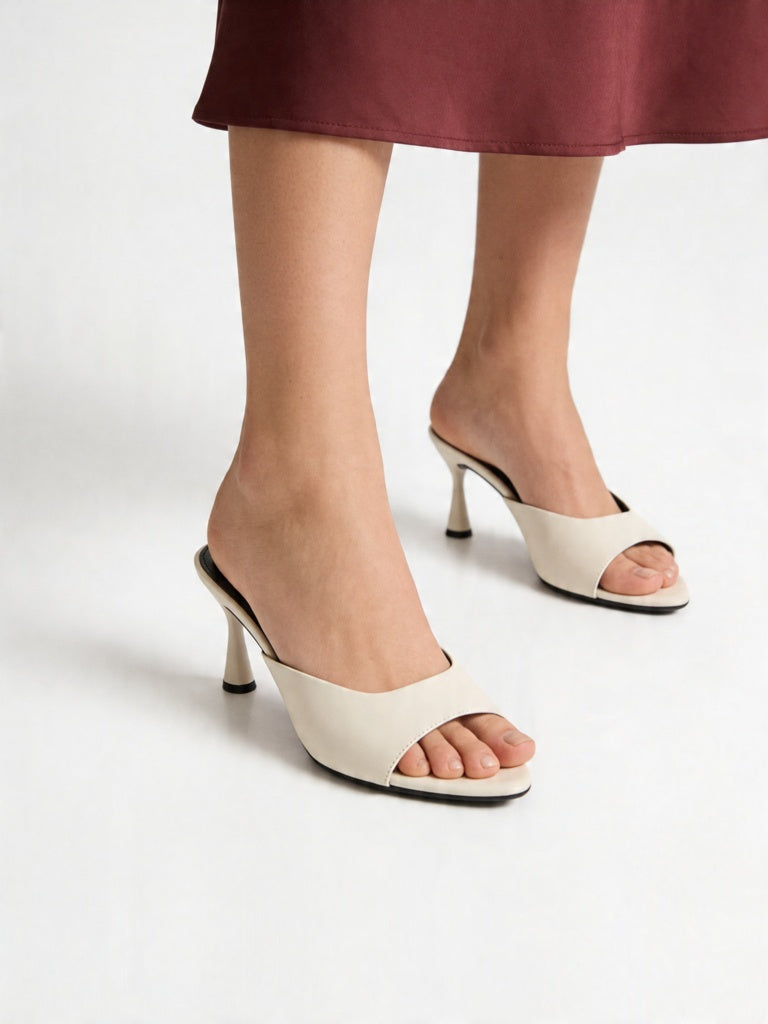 LUNA BLU Ivory Stiletto-Heel Sandals