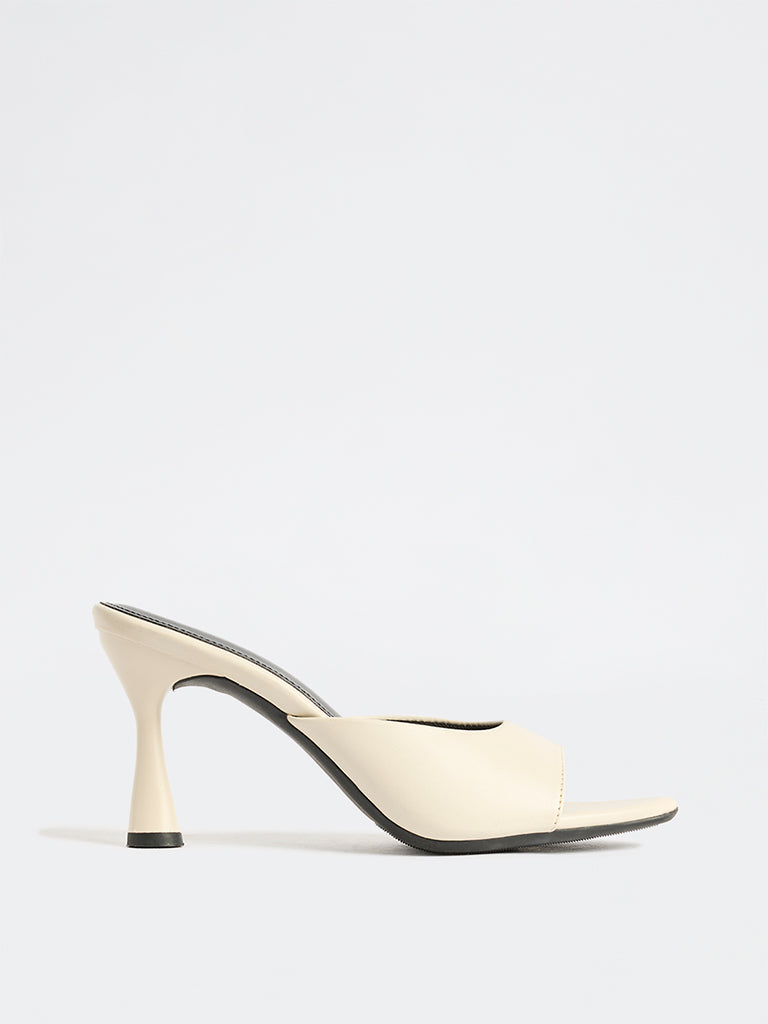 LUNA BLU Ivory Stiletto-Heel Sandals