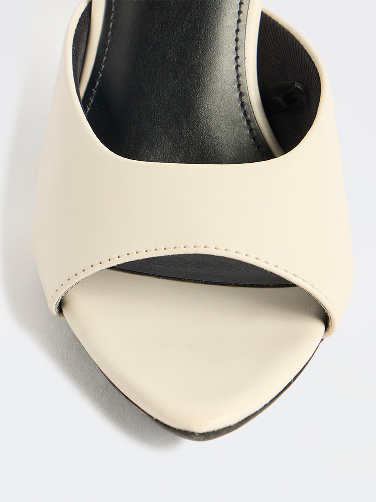 LUNA BLU Ivory Stiletto-Heel Sandals