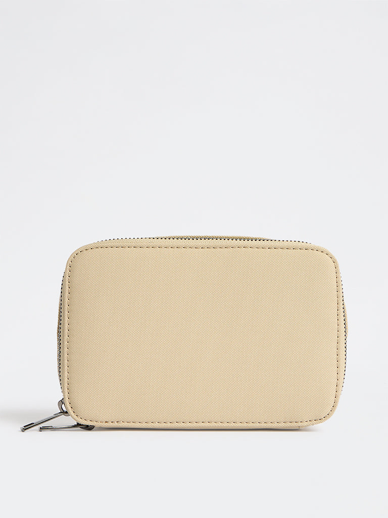 Westside Beige Textured Sling Bag