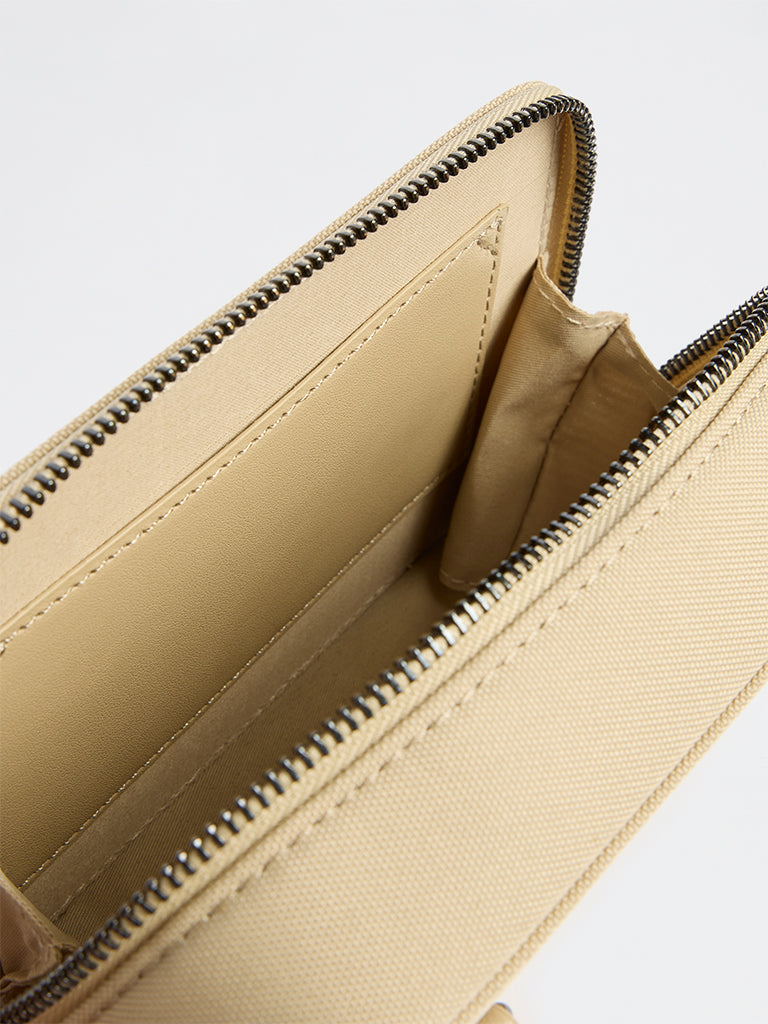 Westside Beige Textured Sling Bag
